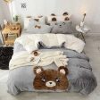 Cozy Cartoon Critters 4-Piece Fleece Bedding Set Discount