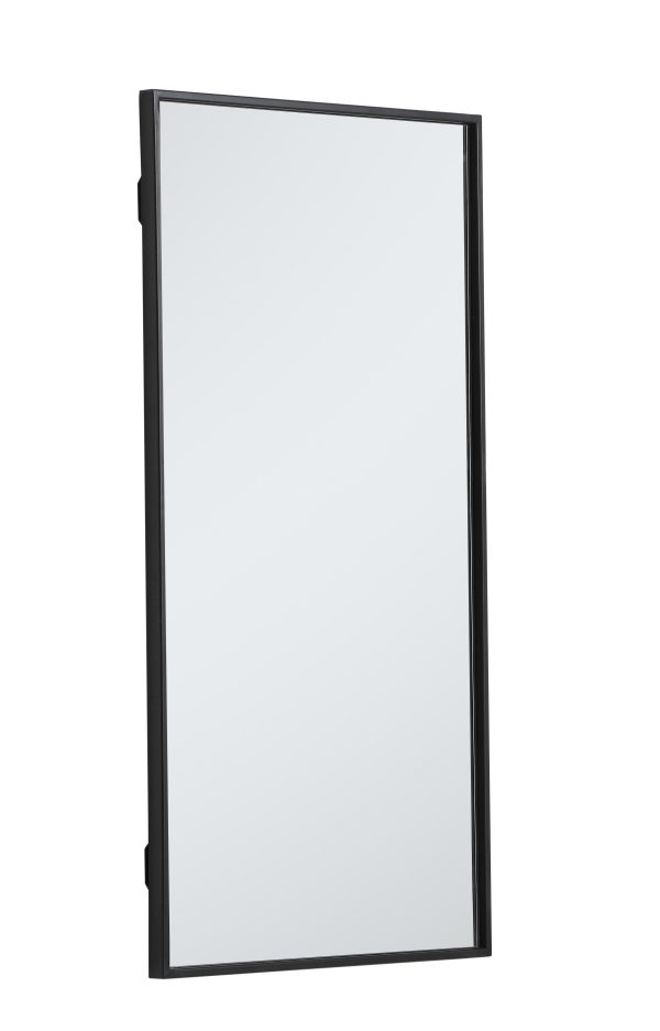 Metal Frame Rectangle Mirror 18 Inch In Black Discount