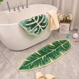 Modern Leaf Pattern Bathroom Toilet Waterproof Mat. Discount