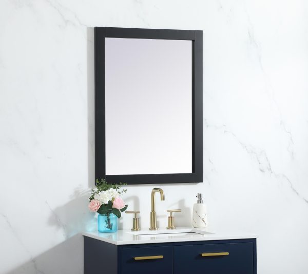 Aqua Vanity Mirror 24X32 Inch In Black Fashion