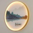 Modern Landscape Painting LED Sconces Round Lamp Hot on Sale