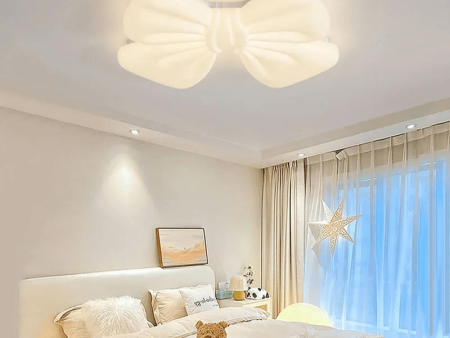 Princess Butterfly Bow Chandelier - Cute LED Ceiling Light for Kids Room Discount