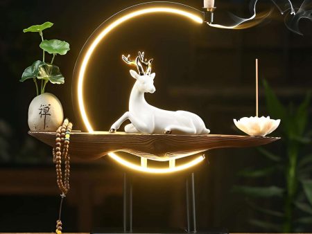 White Porcelain Deer USB Plug-In Light Ring Online