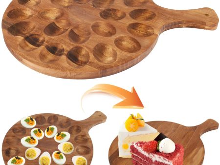 Wood Egg Holder & Charcuterie Board For Sale