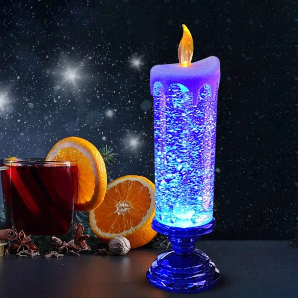 7-Color Gradient LED Crystal Candle Fashion