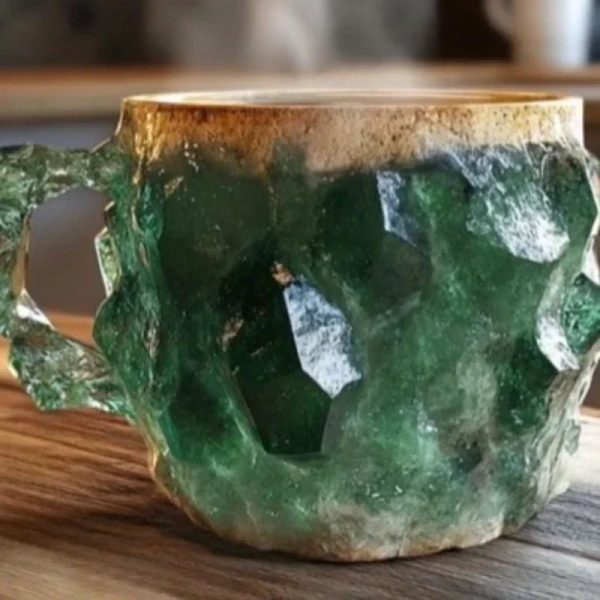 Stylish Mineral Crystal Coffee Mug - Eco-Friendly Resin Drinkware Discount