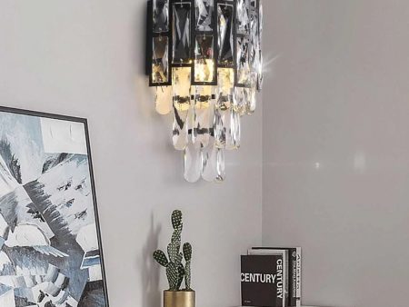 Iron and Crystal Wall Lamp Hot on Sale