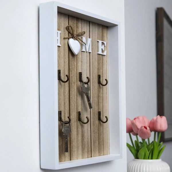 6-Hook Wooden Metal Key Hook Board Online