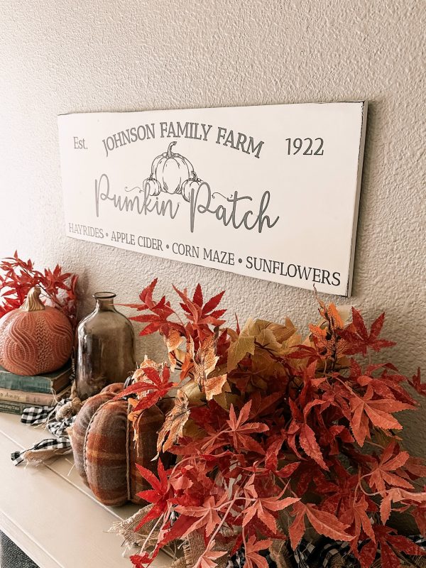 Pumpkin patch - personalized with family name on Sale