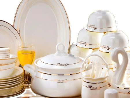 Elegant 60-Piece Fine Bone China Dinner Set Supply