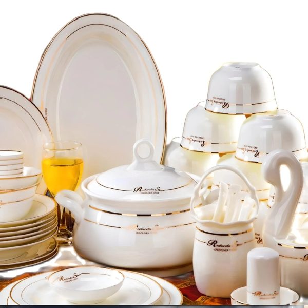 Elegant 60-Piece Fine Bone China Dinner Set Supply