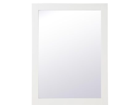 Aqua Rectangle Vanity Mirror 27 Inch In White For Sale