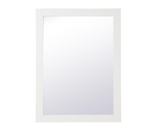 Aqua Rectangle Vanity Mirror 27 Inch In White For Sale