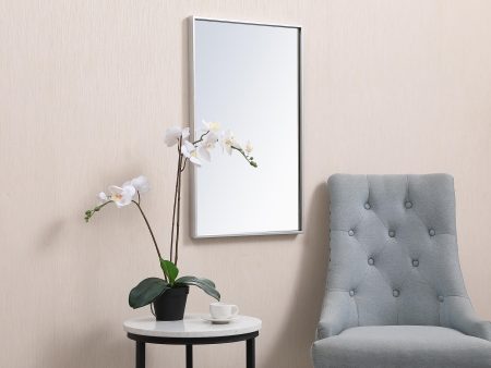 Metal Frame Rectangle Mirror 18X28 Inch In Silver Online