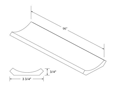 White Shaker Big Crown Molding by Craft For Sale