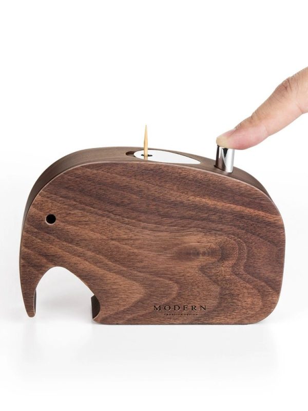 Creative German Walnut Elephant Toothpick Box 🐘🪥 Cheap