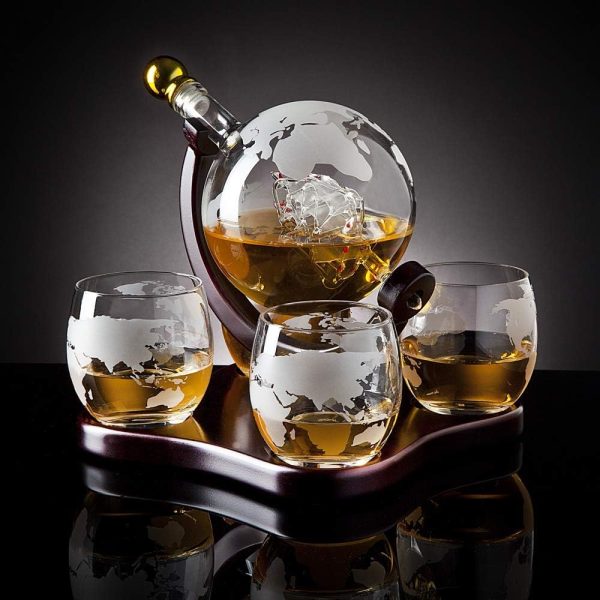 Creative Glass Decanter Set - Elegant Whiskey & Wine Globe Dispenser Hot on Sale