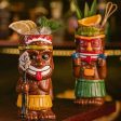 Hawaiian Brown Tiki Mug - Tropical Cocktail Delight Discount