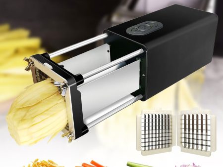 Electric French Fry Cutter with Stainless Steel Blades - Time-Saving and Safe Sale