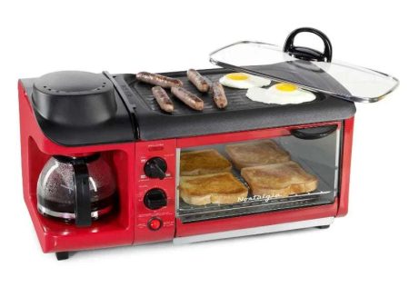 Retro 3-in-1 Breakfast Station - Red Fashion