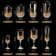 European Elegance Crystal Whiskey and Wine Glass Set Cheap