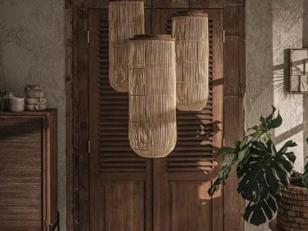 Vintage Rattan Pendant Lamp - Wabi-Sabi LED Chandelier Cheap