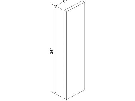 White Shaker 6 W x 36 H Wall Filler by Craft For Cheap