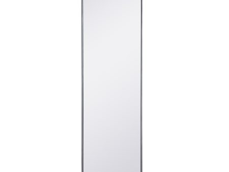 Soft Corner Metal Rectangular Mirror 18X60 Inch In Silver Hot on Sale