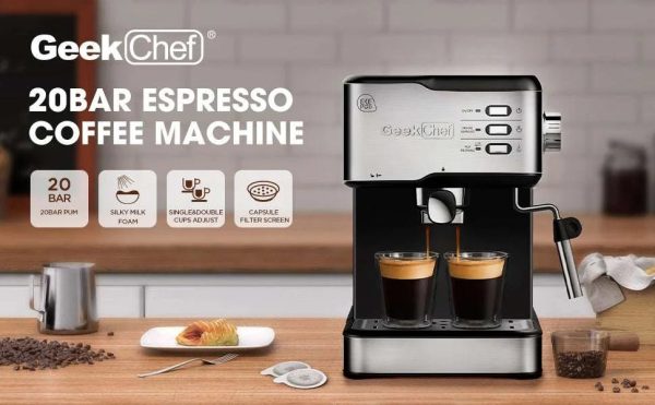 20 Bar Espresso Machine with Milk Frother Discount