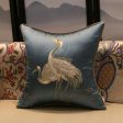 Crane Print Cushion Cover For Sale