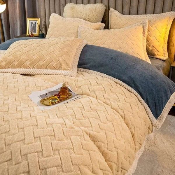 Luxury Fluffy Soft Velvet Duvet Cover Bed Set Online Hot Sale