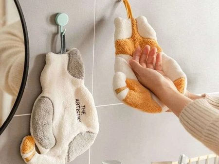 Cute Cat Hand Towel For Child Super Absorbent Fashion