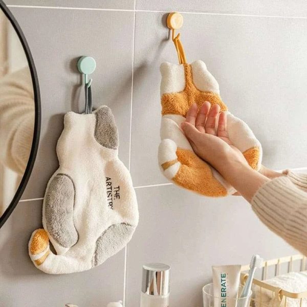 Cute Cat Hand Towel For Child Super Absorbent Fashion