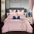 4-piece embroidered bedding set Hot on Sale