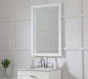 Aqua Rectangle Vanity Mirror 24 Inch In White Fashion