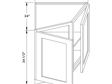 Aqua Shaker 24”W Base End Cabinet by Craft Sale