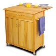 Mid-Size Two Door Kitchen Cart with Drop Leaf On Caster s 51533-51536 Online