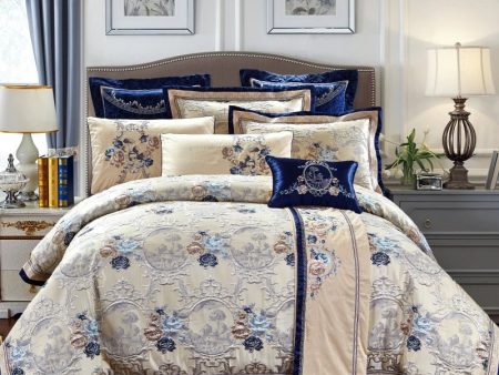 Luxury Jacquard Cotton Bedding Set - King Queen Size on Sale