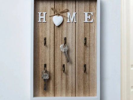 6-Hook Wooden Metal Key Hook Board Online