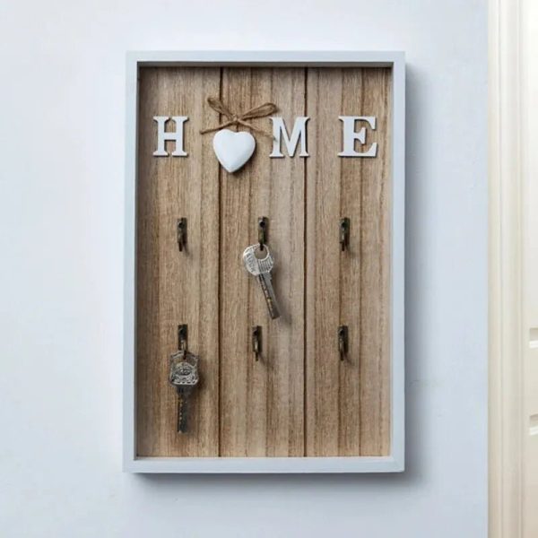 6-Hook Wooden Metal Key Hook Board Online