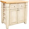 34  x 22  x 34-1 4  Kitchen Island Furniture w  Not So White Finish For Cheap