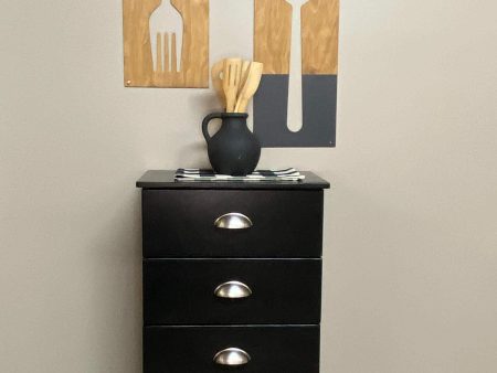 5 drawer storage in black texture For Discount