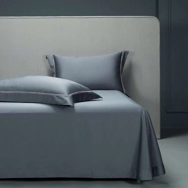 Luxury Lace Egyptian Cotton Bedding Set - Elegant Grey Hollow Design For Sale