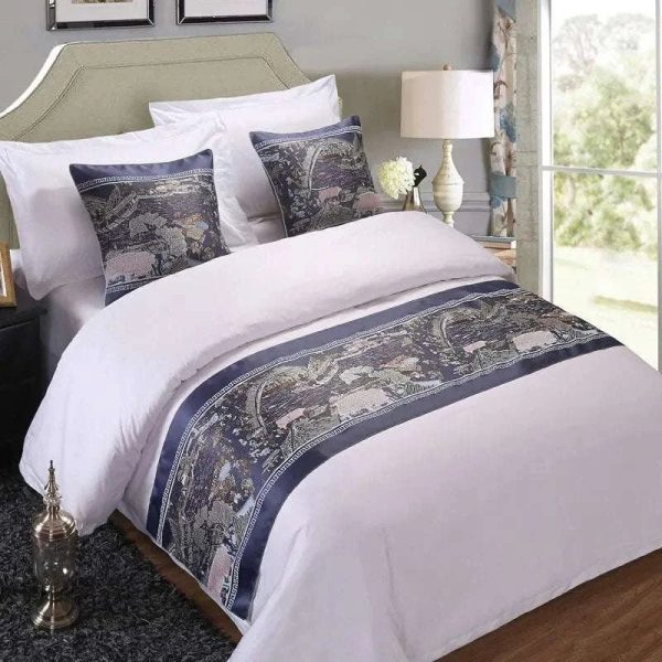 Floral Jacquard Bed Runner - Elegant and Luxurious. Online