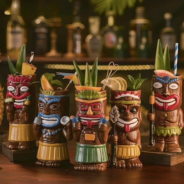 Hawaiian Brown Tiki Mug - Tropical Cocktail Delight Discount