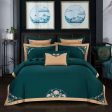 4-piece embroidered bedding set Hot on Sale