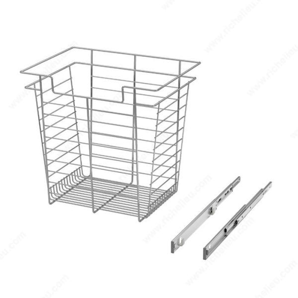 Designer Closet Full Extension Pull-Out Laundry Steel Wire Basket Supply