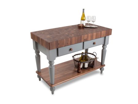 John Boos Walnut Cucina Rustica Table | American Black Walnut, 4-inch Thick Top 1 For Sale