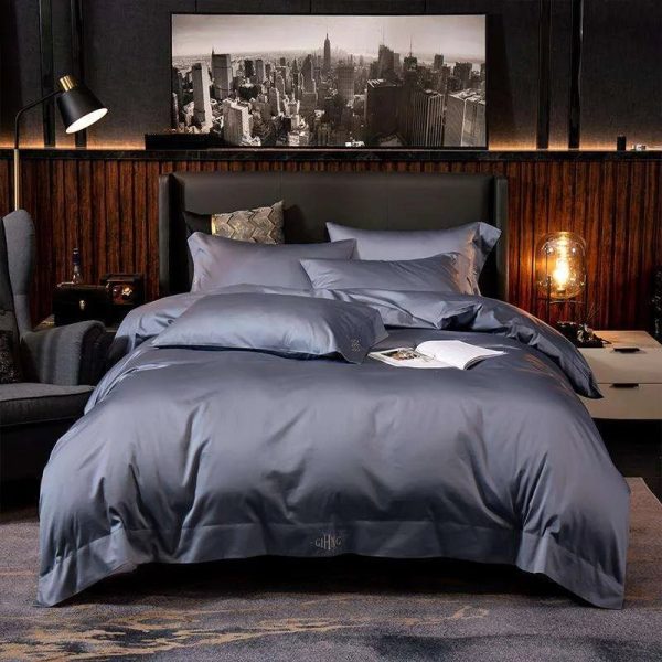 Silky Soft Egyptian Cotton Bedding Set - Luxurious Comfort for Queen and King Size Beds Fashion