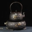 Opulent Dragon and Phoenix Gilt Iron Pot Cheap